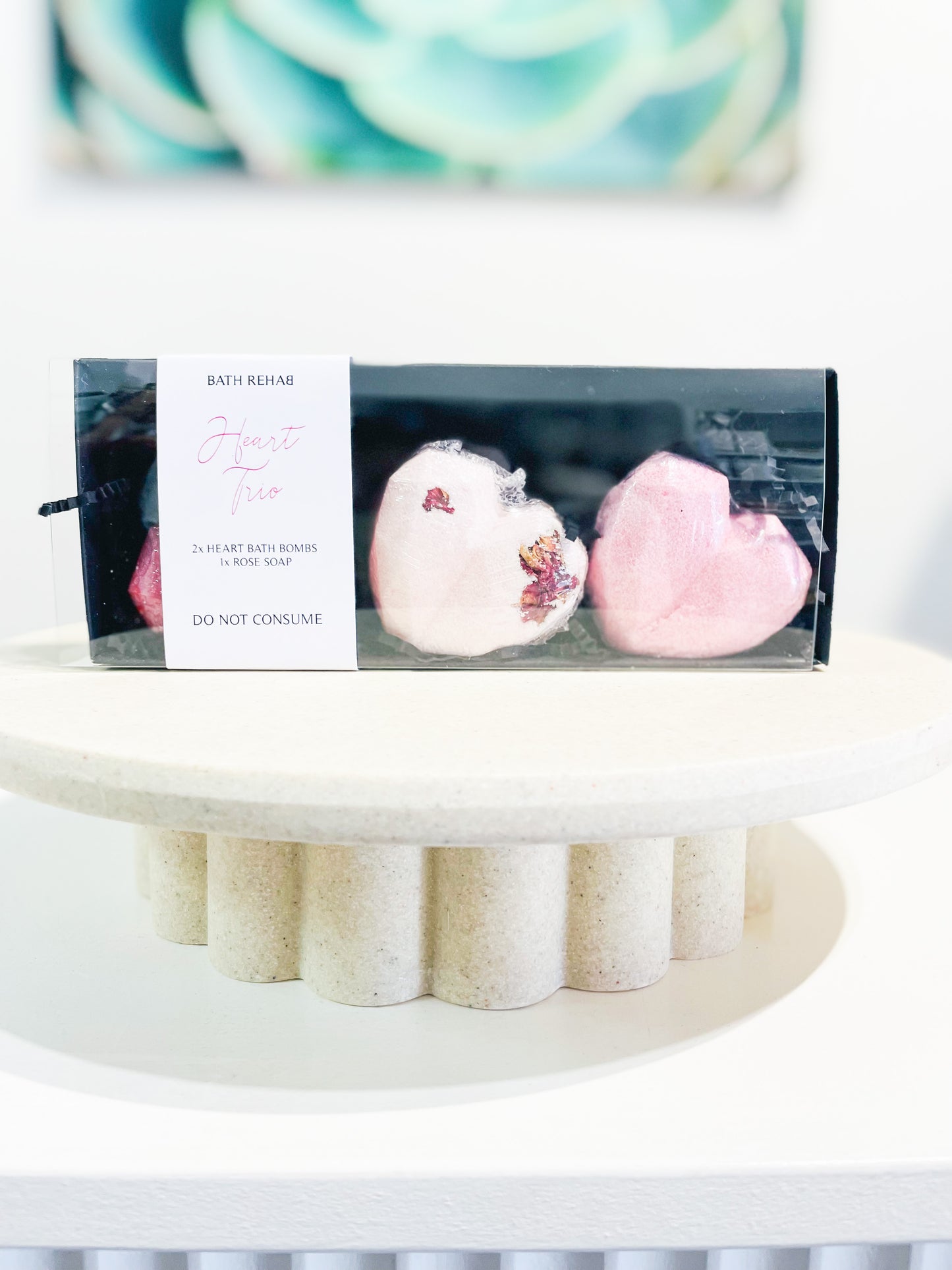 Heart trio Bath bomb & soap set