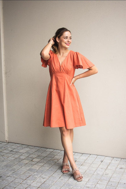 Tori dress- terracotta