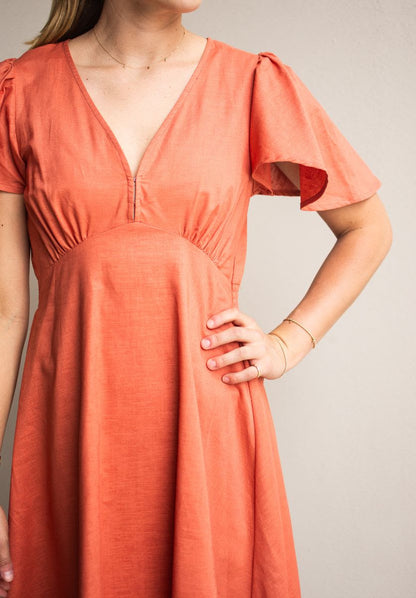 Tori dress- terracotta