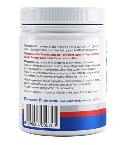 Magnesium ultra potent powder citrus