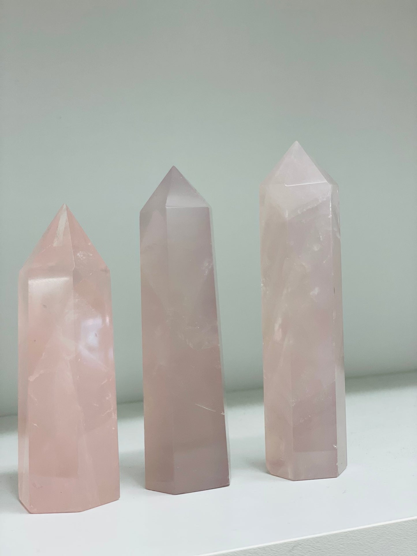 Rose quartz point