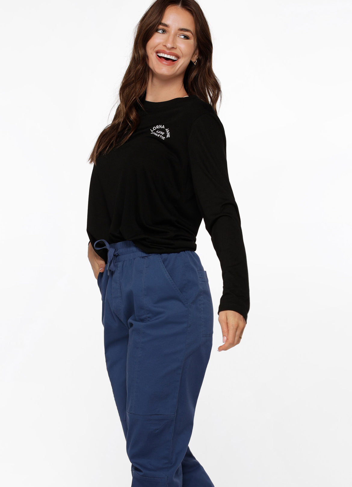 Lotus Long Sleeve Top Black