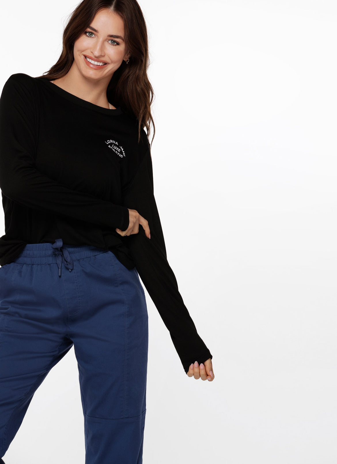 Lotus Long Sleeve Top Black