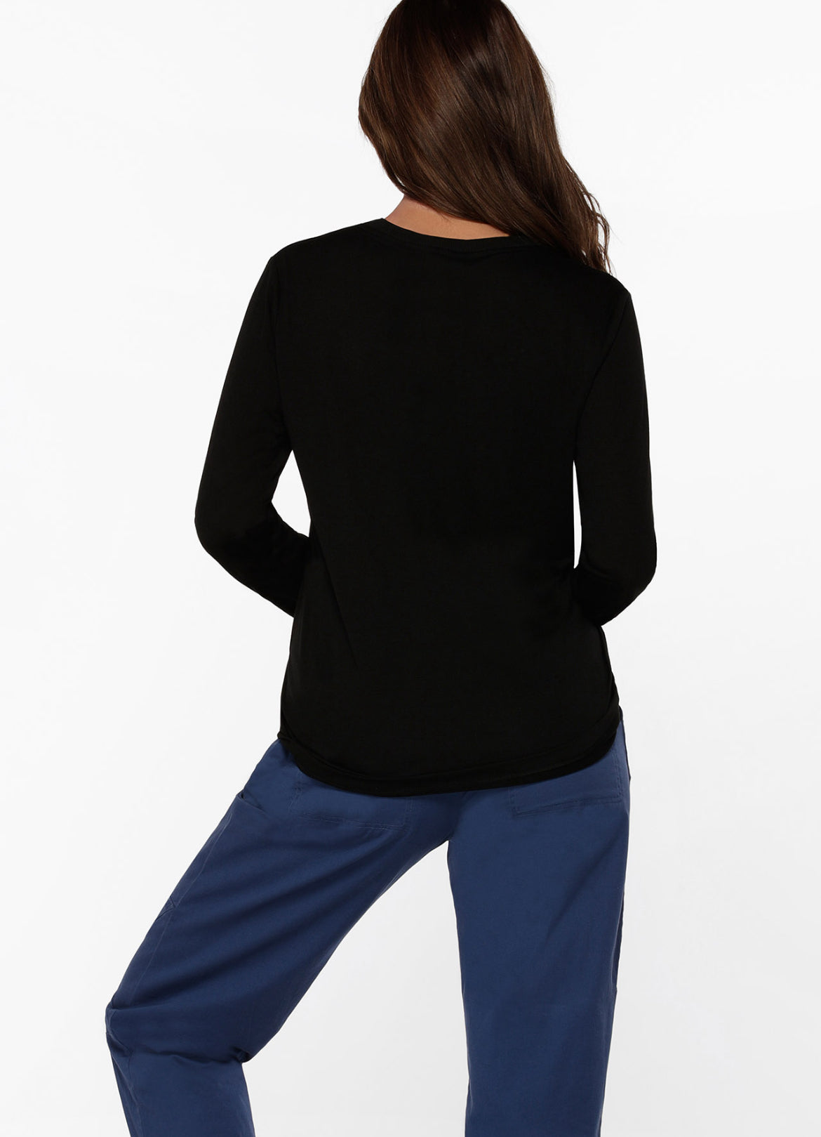 Lotus Long Sleeve Top Black