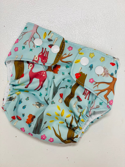 Deer print re-usable nappy