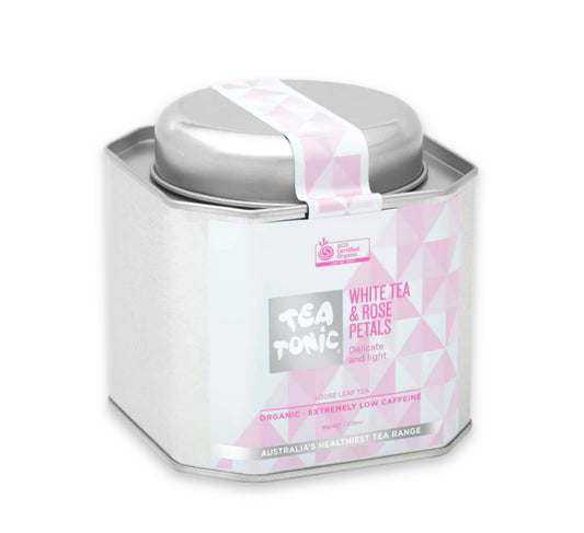 White tea & rose petals tin