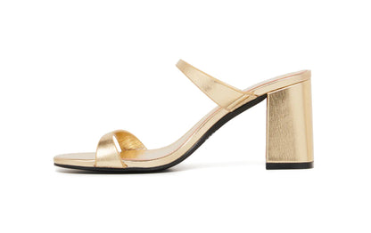 Kirra heel gold metallic