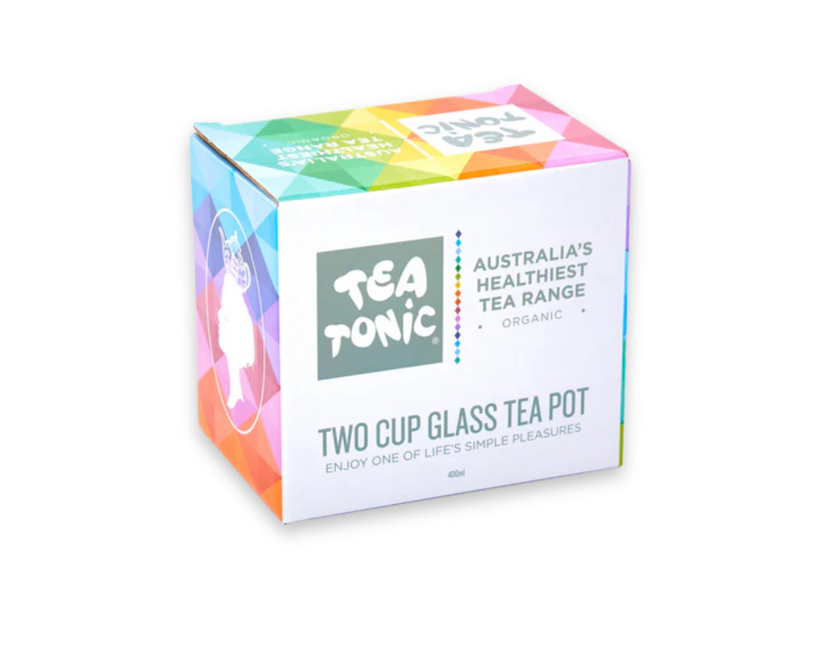 2 glass tea pot 400ml