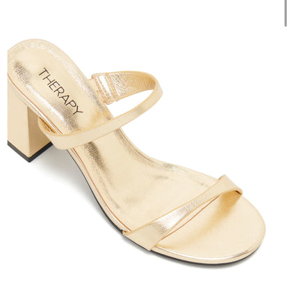 Kirra heel gold metallic