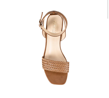 Elly block heel sandals- tan