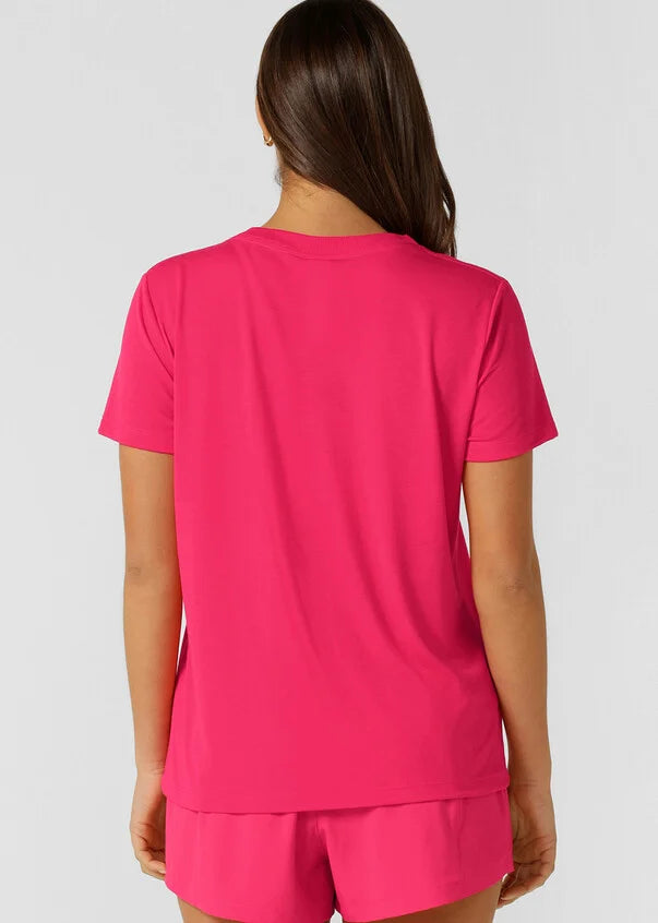 Lotus T-shirt - Neon Raspberry