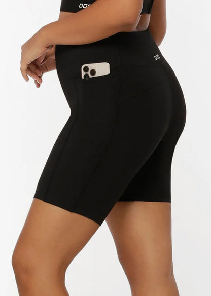 Amy Phone Pocket Tech Bike Short- Black