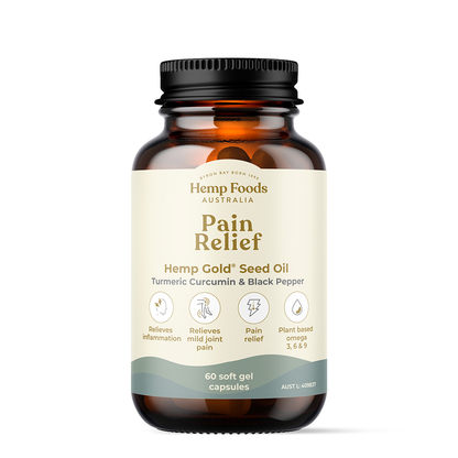 Pain relief hemp seed oil capsules