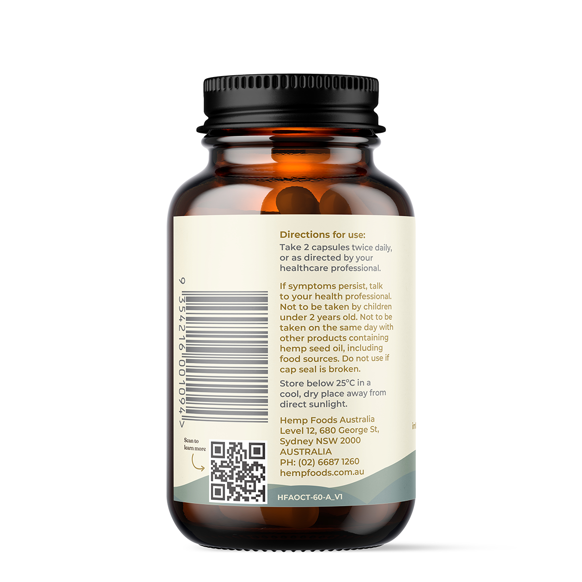 Pain relief hemp seed oil capsules