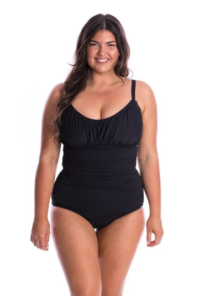 Honeycomb black underwire one piece