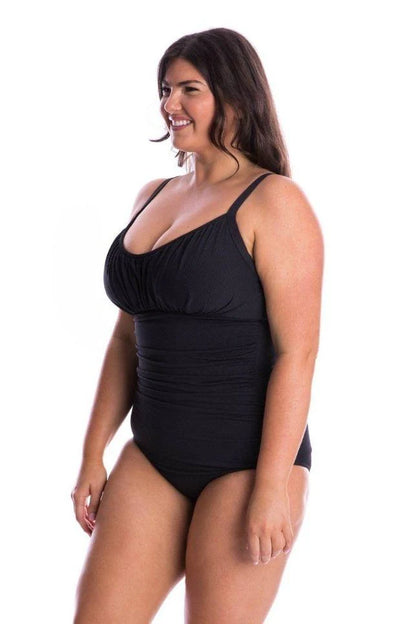 Honeycomb black underwire one piece