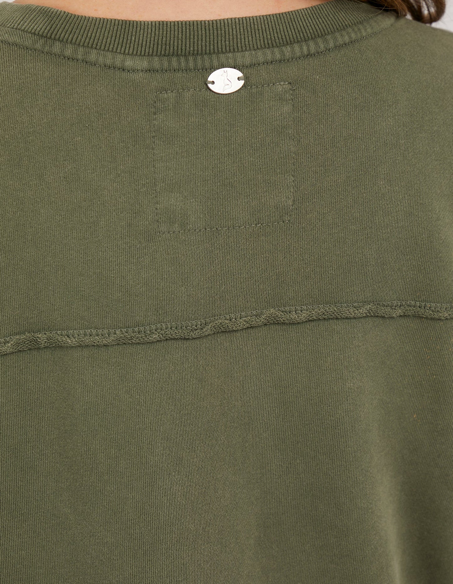 Washed Simplified Crew- Khaki