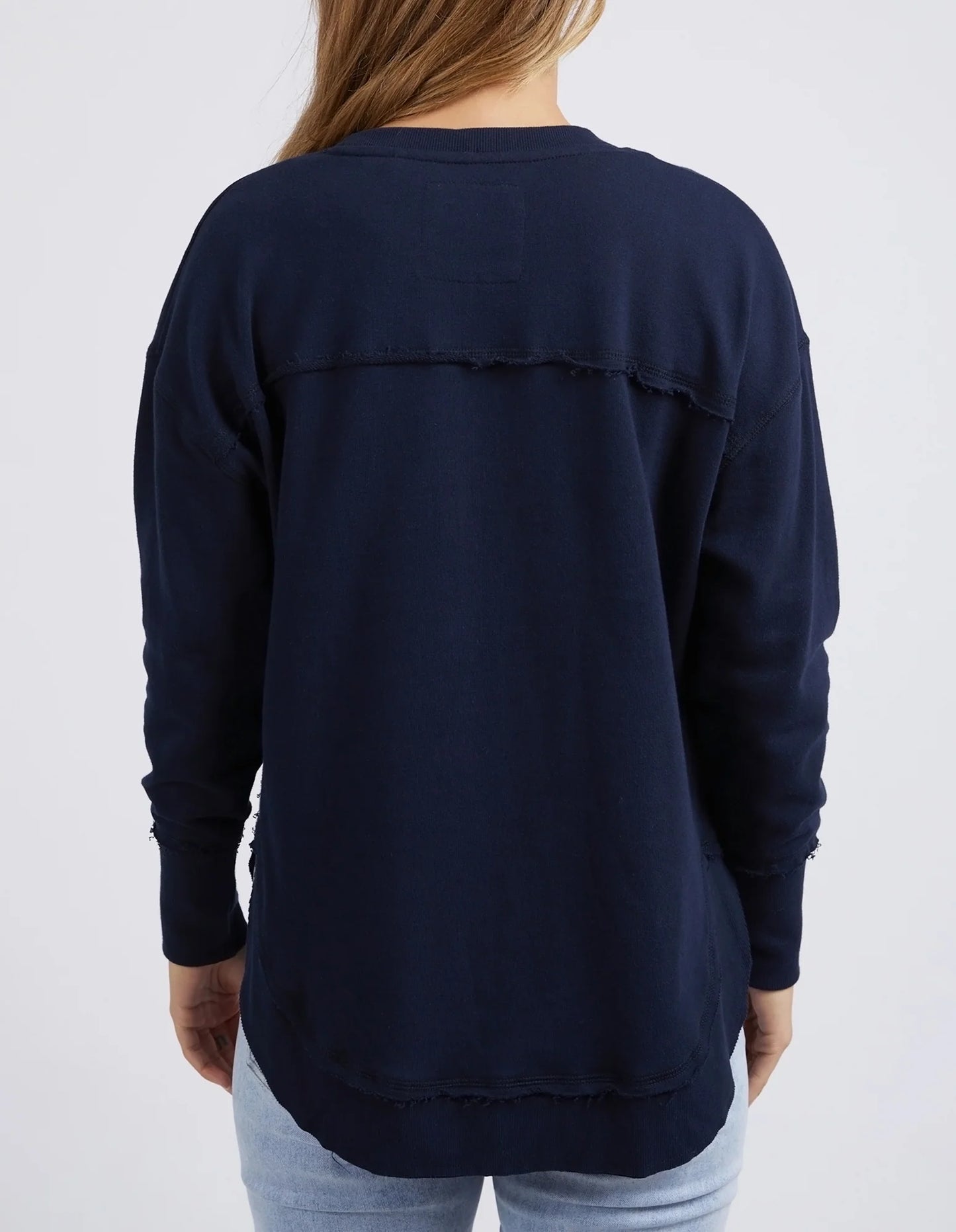 Simplified Metallic Crew-Navy