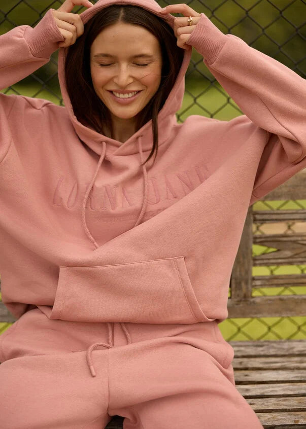 Lounge Fleece Hoodie-Ash Rose