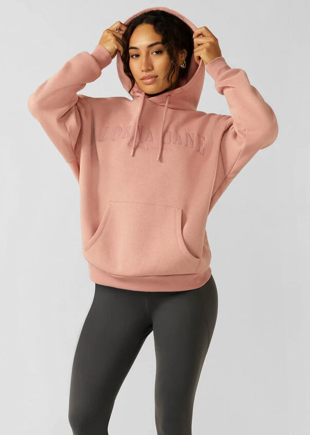 Lounge Fleece Hoodie-Ash Rose