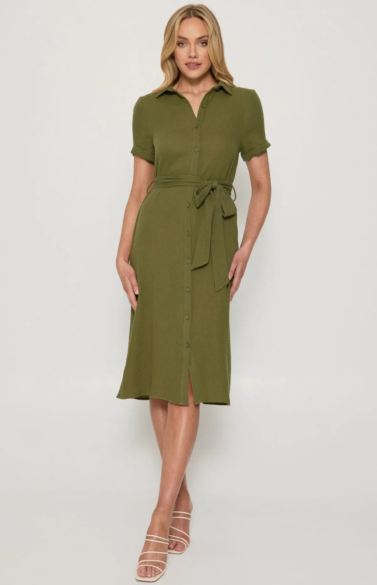 Demi shirt dress khaki