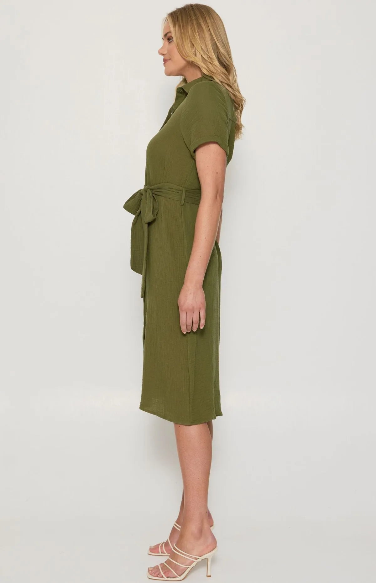 Demi shirt dress khaki