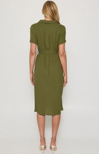 Demi shirt dress khaki