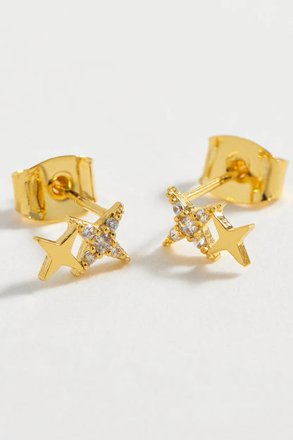 Duo star studs - Gold