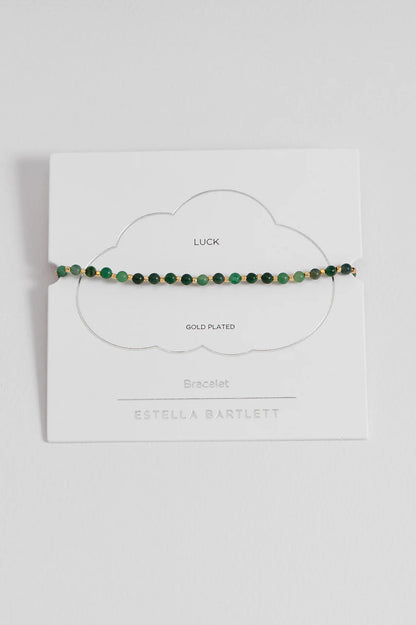 Gemstone Amelia Bracelet- Green Quartz- Gold plated