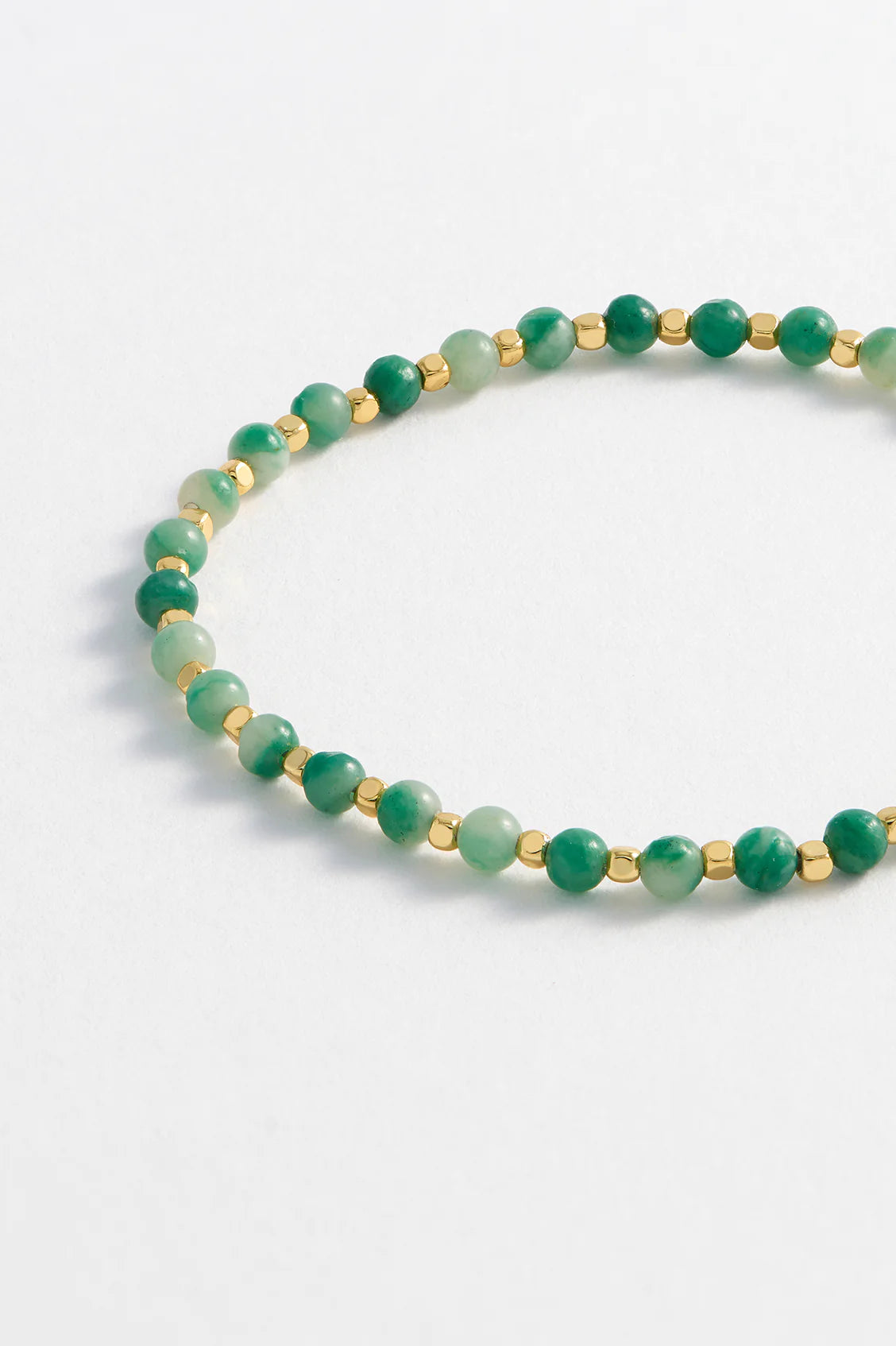 Gemstone Amelia Bracelet- Green Quartz- Gold plated