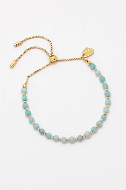 Gemstone Amelia Bracelet
Gold Plated | Amazonite
Packaging Message: Luck