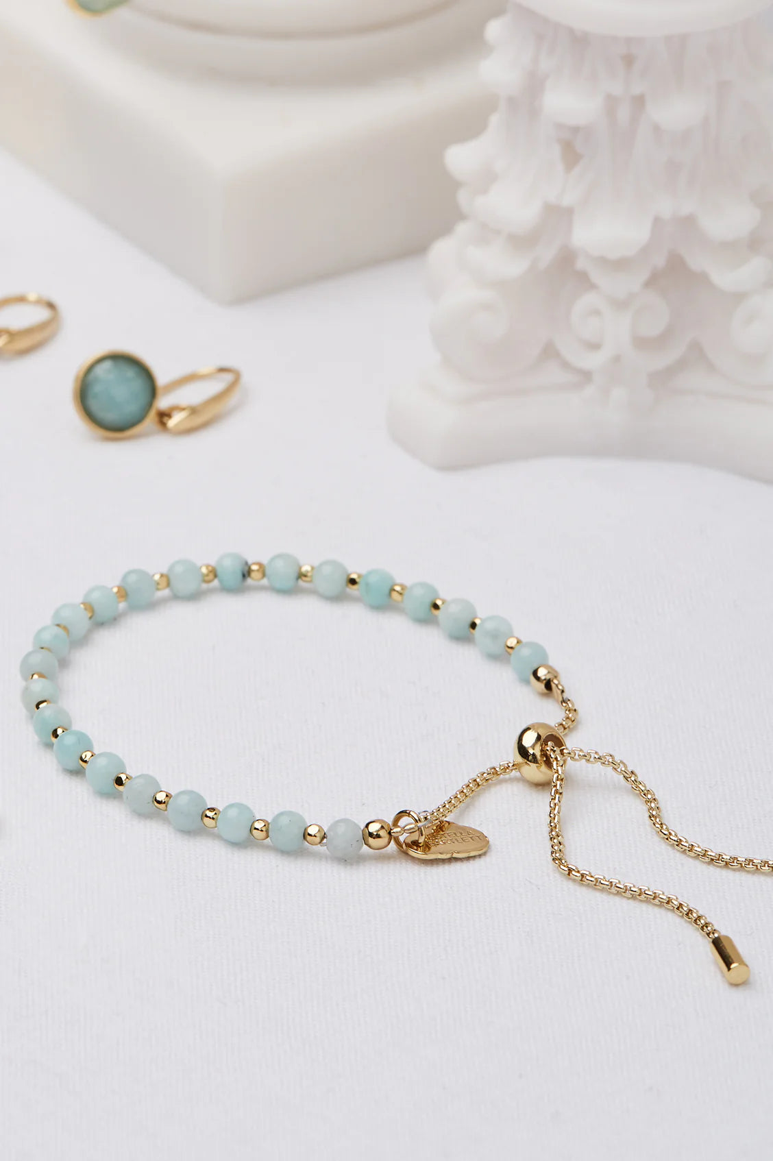 Gemstone Amelia Bracelet
Gold Plated | Amazonite
Packaging Message: Luck