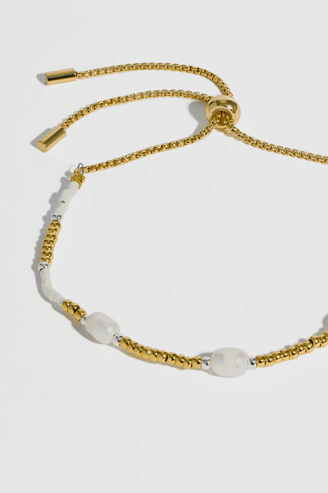 Pearl Station Amelia Bracelet
Gold Plated
Packaging Message: Luck