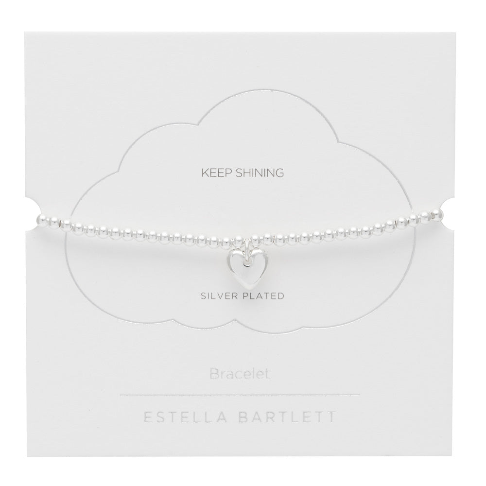 Silver Plated Heart Charm Sienna Bracelet