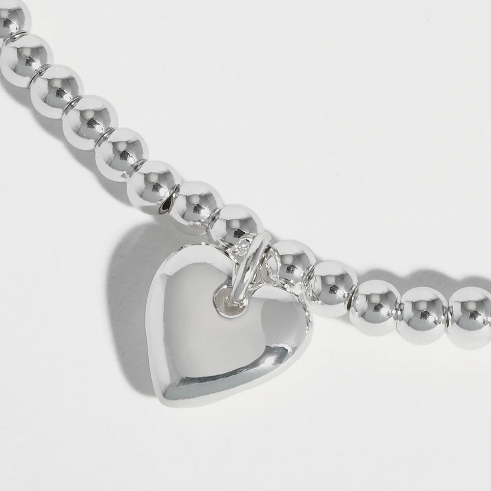 Silver Plated Heart Charm Sienna Bracelet