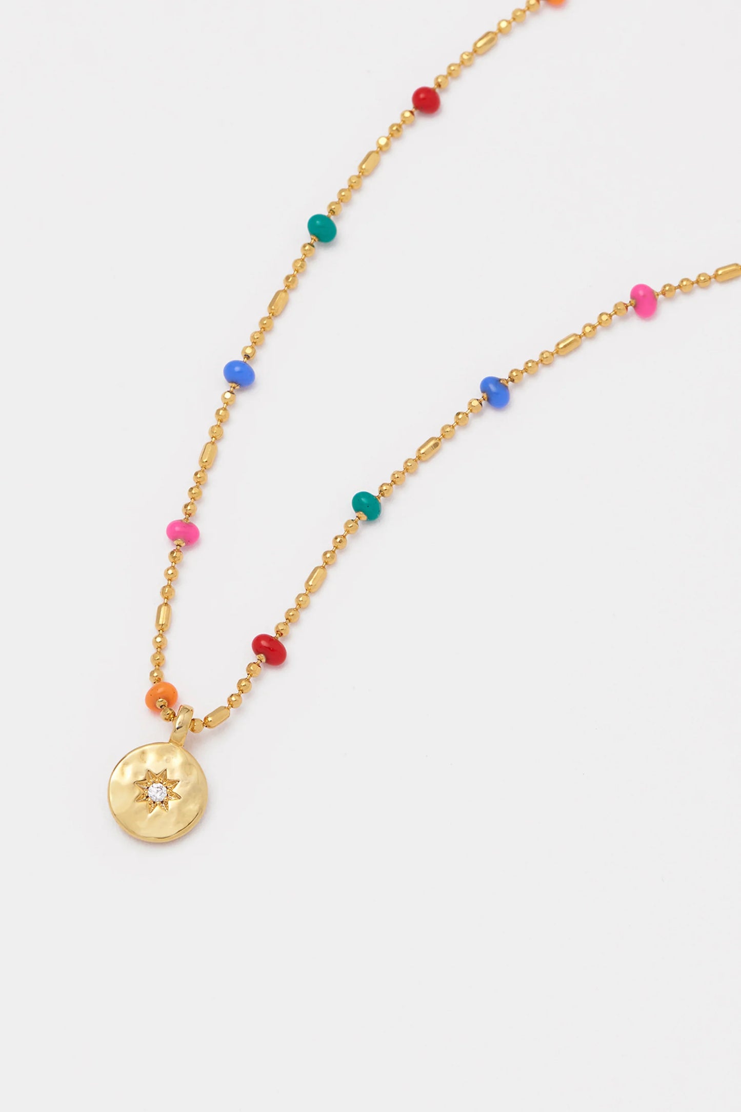 CZ Pendant Rainbow Beaded Necklace
Gold Plated
Packaging Message: Live Colourfully