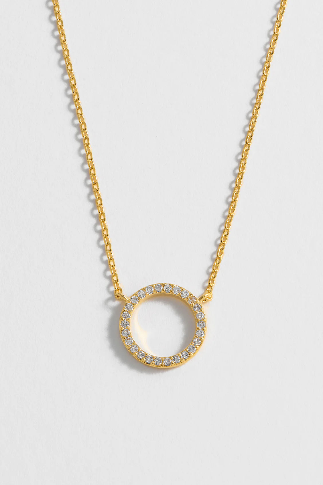 Circle CZ Necklace
Gold Plated