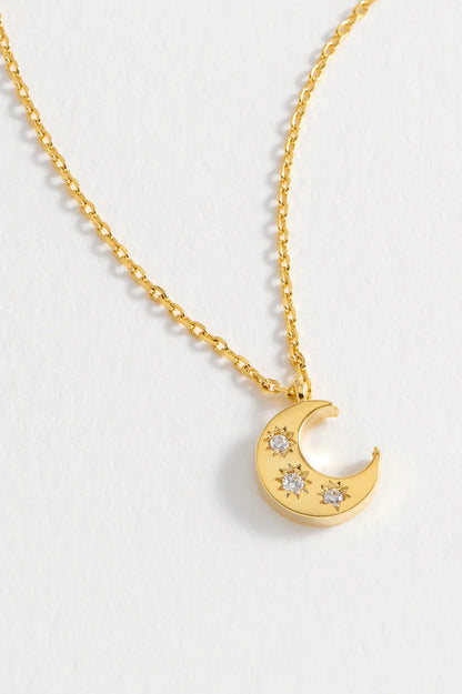 CZ Moon Pendant
Gold Plated
Packaging Message: Chase The Moonlight