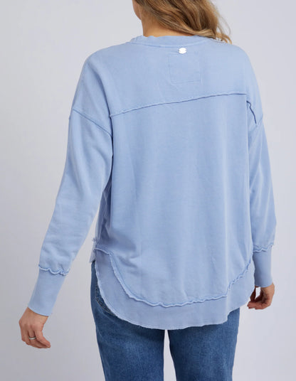 Washed simplified Crew- washed Light Blue