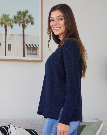 Maple Cotton Knit- Navy