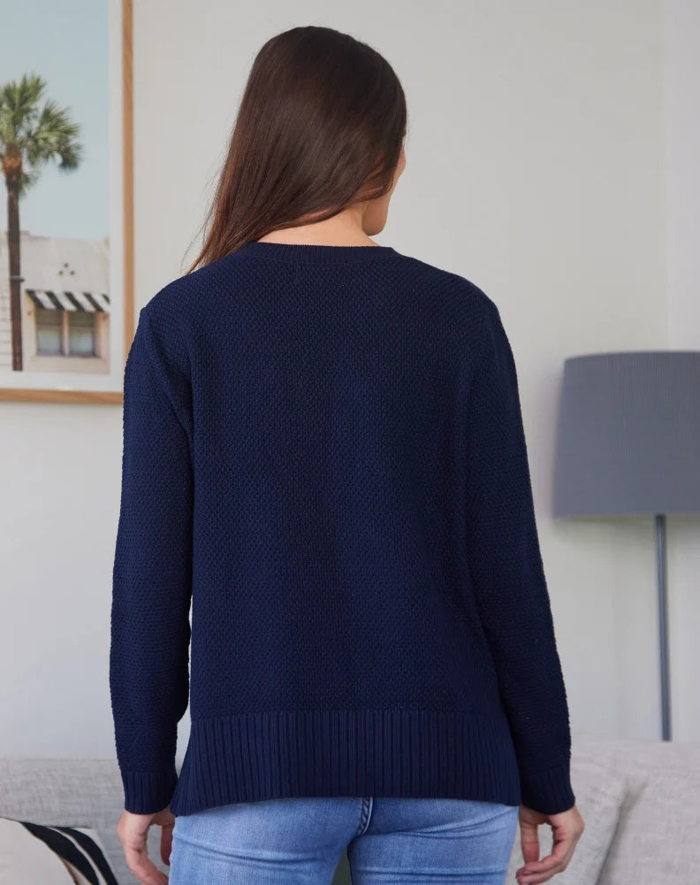 Maple Cotton Knit- Navy