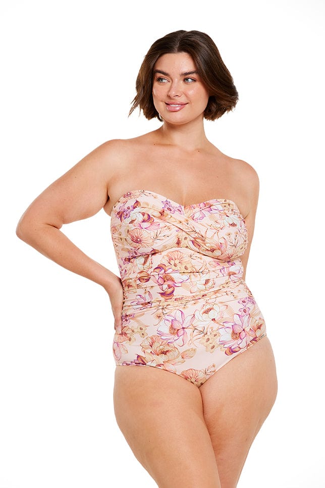 Maldives twist front bandeau one piece