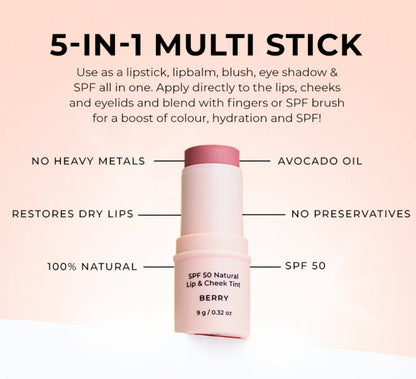 SPF 50 natural lip & cheek tint