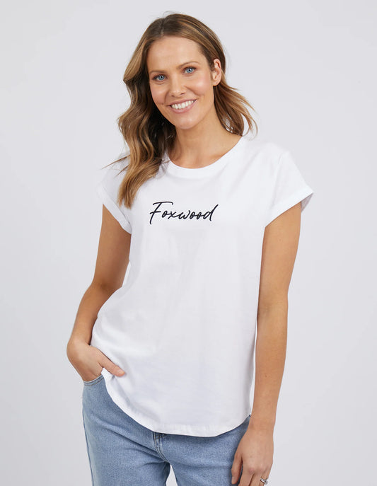 Signature white tee