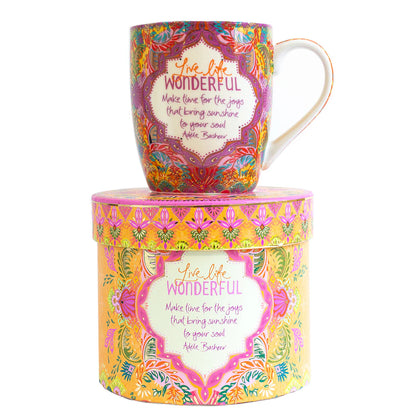 Live life wonderful mug