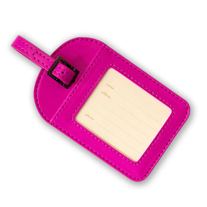 Positively pink luggage tag