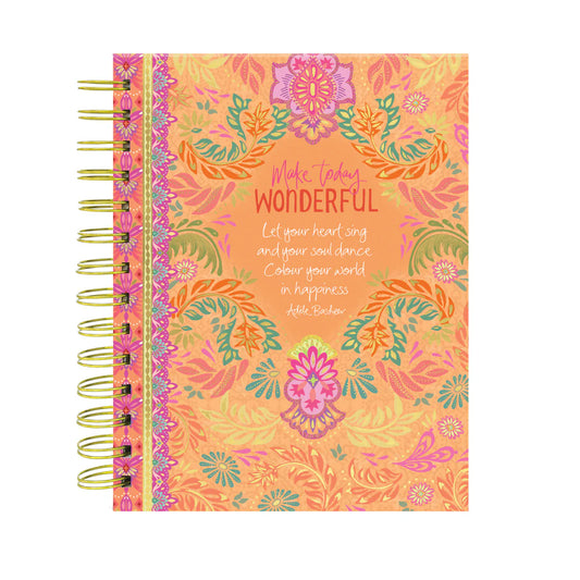 Live life wonderful spiral notebook