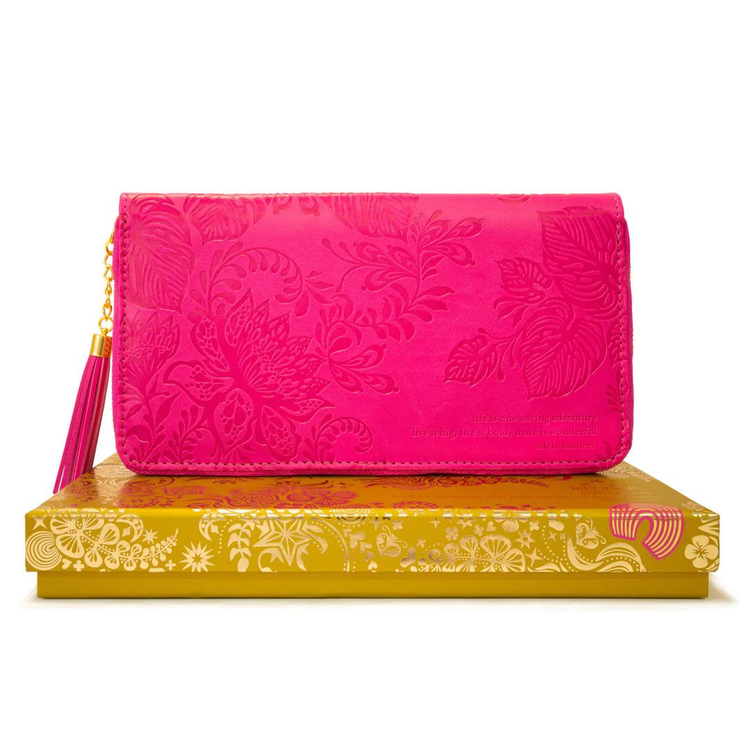 Positively pink travel clutch