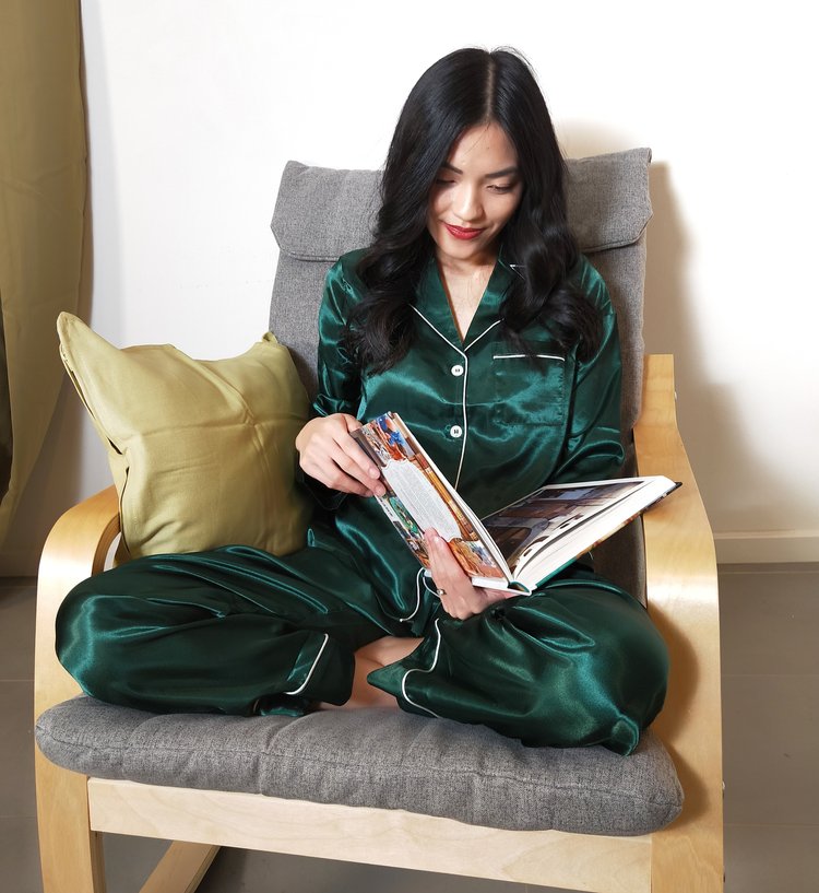 Adore long sleeve sleep set- green