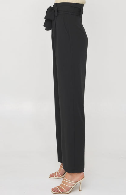 Wide Leg Pants-Black